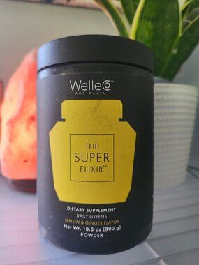 WelleCo The Super Elixir Daily Greens Powder, Probiotic Drink Mix